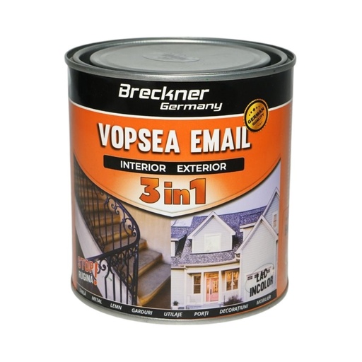 [AMAT6-128174] Vopsea email anticoroziva 3 in 1 lac incolor pe baza de solvent 1L, direct pe rugina, interior si exterior