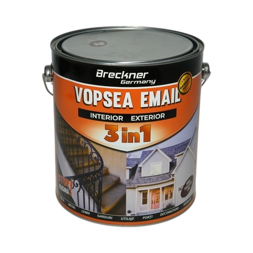 [AMAT6-128189] Vopsea email anticoroziva 3 in 1 rosu toreador 21B pe baza de solvent 3.5L, direct pe rugina, interior si exterior