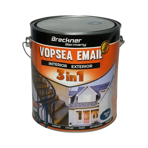 [AMAT6-128194] Vopsea email anticoroziva 3 in 1 albastru 680 pe baza de solvent 3.5L, direct pe rugina, interior si exterior