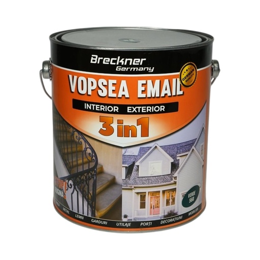 [AMAT6-128195] Vopsea email anticoroziva 3 in 1 verde 560 pe baza de solvent 3.5L, direct pe rugina, interior si exterior