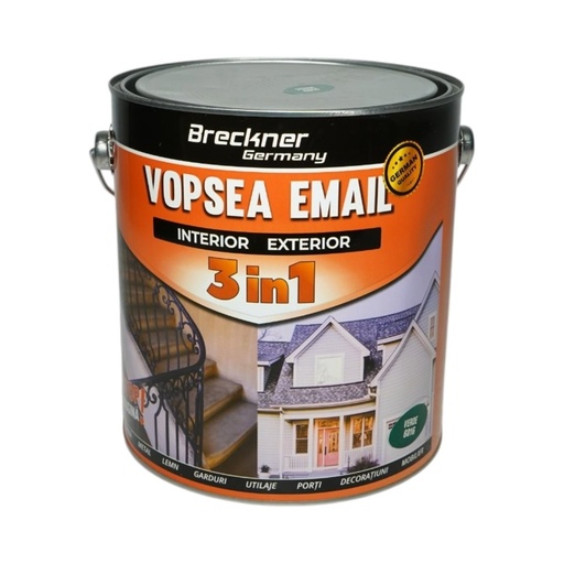 [AMAT6-128196] Vopsea email anticoroziva 3 in 1 verde 6016 pe baza de solvent 3.5L, direct pe rugina, interior si exterior