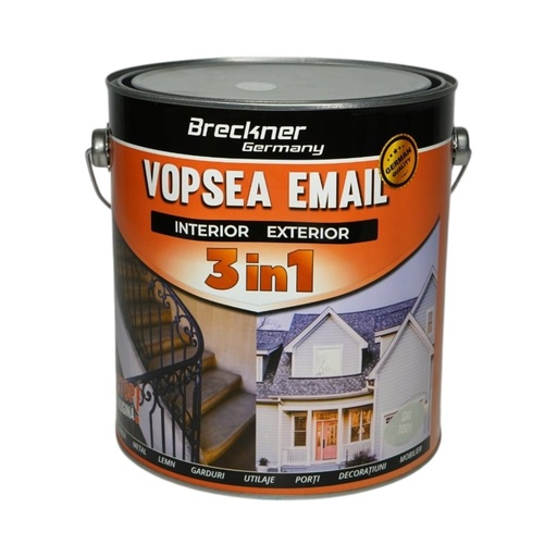 [AMAT6-128199] Vopsea email anticoroziva 3 in 1 gri 7001 pe baza de solvent 3.5L, direct pe rugina, interior si exterior