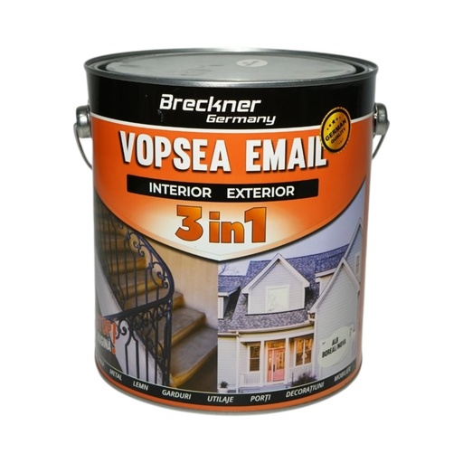 [AMAT6-128204] Vopsea email anticoroziva 3 in 1 alb boreal nova pe baza de solvent 3.5L, direct pe rugina, interior si exterior