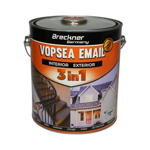 [AMAT6-128208] Vopsea email anticoroziva 3 in 1 crom metalizat 029 pe baza de solvent 3.5L, direct pe rugina, interior si exterior
