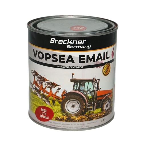 [AMAT6-128214] Vopsea email anticoroziva 3 in 1 rosu UTB imperial pe baza de solvent 1L, direct pe rugina, interior si exterior