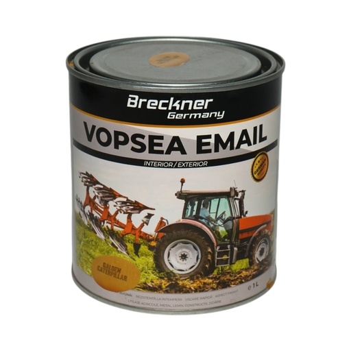 [AMAT6-128215] Vopsea email anticoroziva 3 in 1 galben Caterpillar pe baza de solvent 1L, direct pe rugina, interior si exterior