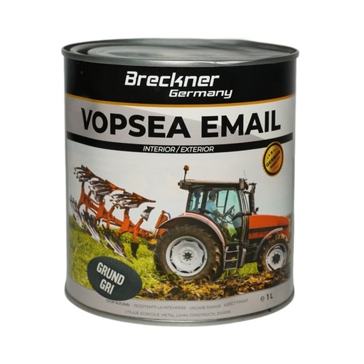 [AMAT6-128221] Vopsea email anticoroziva 3 in 1 grund gri pe baza de solvent 1L, direct pe rugina, interior si exterior