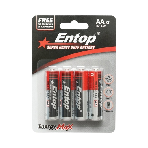 [AMAT6-128252] Baterie zinc-carbon AA 1.5V R6P UM-3 4 buc/set Super Heavy Duty EnergyMax Entop