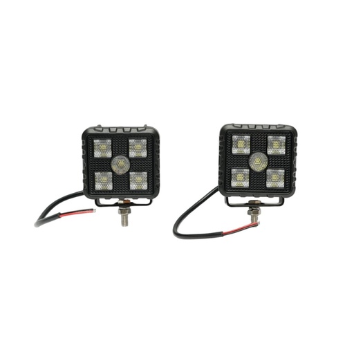 [AMAT6-128260] Set 2 proiectoare patrate LED 20W, 9-32V, 5700K, 2000lm, carcasa aluminiu 80x55x74mm IP67