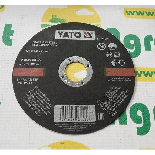 [AMAT1-36381] Disc taiat metal/inox 125x1.2x22mm