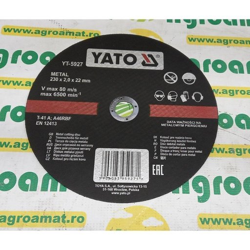 [AMAT1-36854] Disc Debitat Metal 230x2x22mm
