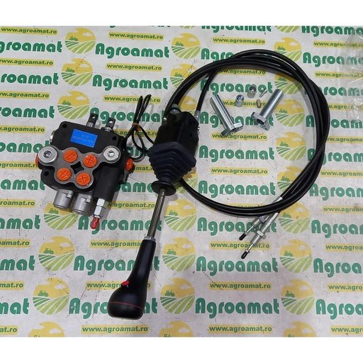 [AMAT1-36871] Distribuitor Hidraulic Incarcator Frontal cu Joystick si Cablu Comanda 2-M